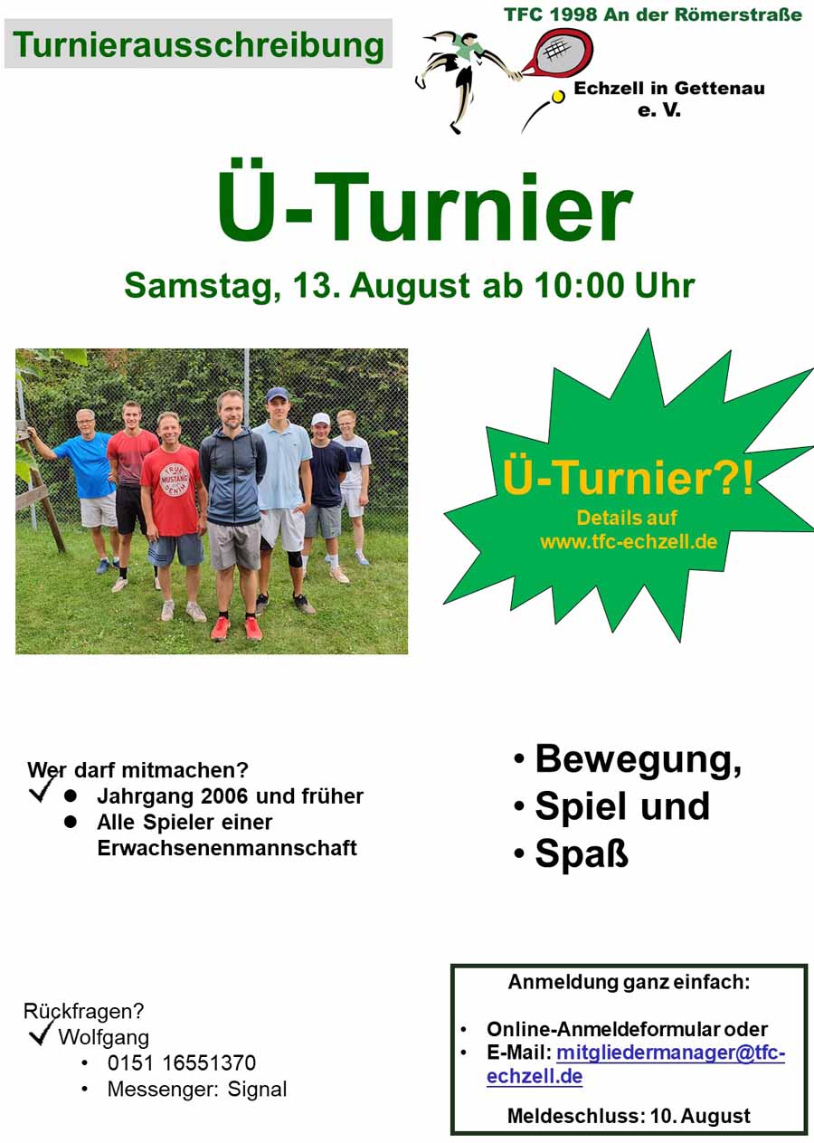 Einladung Ü-Turnier 2022